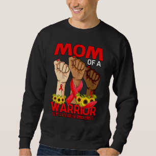Hand Mum Of A Warrior Substance Abuse Awareness Sweatshirt