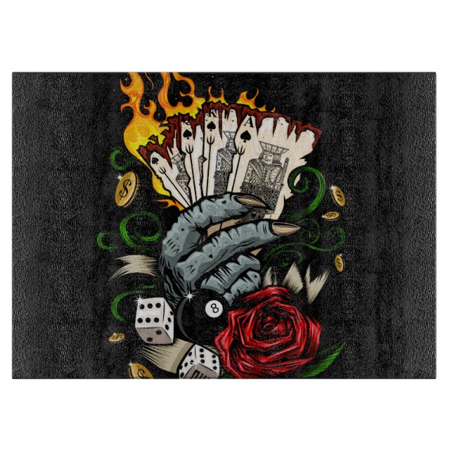 Hand Of Cards Cutting Board (Front)