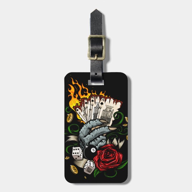 Hand Of Cards Luggage Tag (Front Vertical)