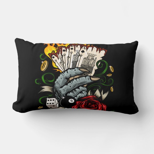 Hand Of Cards Lumbar Cushion (Front)