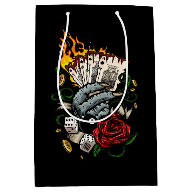 Hand Of Cards Medium Gift Bag (Front)