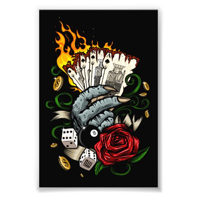 Hand Of Cards Photo Print (Front)