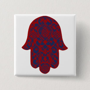 Hand of Fatima 15 Cm Square Badge