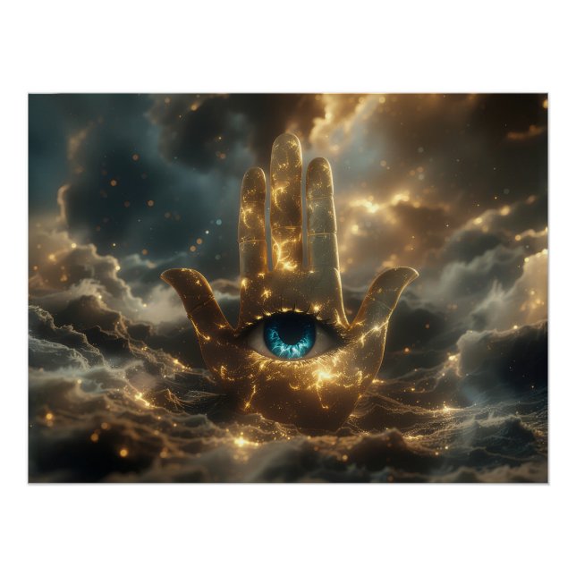 HAND OF FATIMA – HAND OF HAMSA – ZEN BUDDHISM  POSTER (Front)