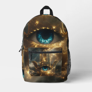 HAND OF FATIMA – HAND OF HAMSA – ZEN BUDDHISM PRINTED BACKPACK