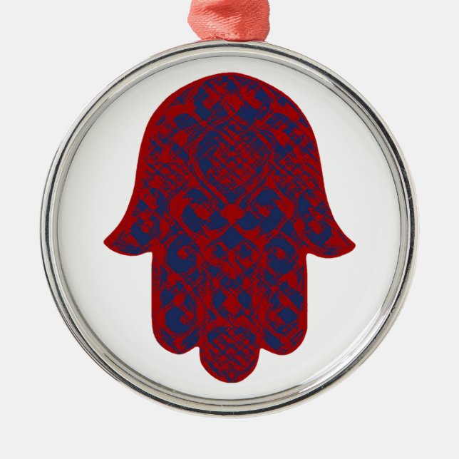 Hand of Fatima Metal Tree Decoration (Front)