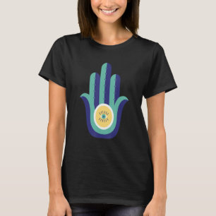 Hand of Hamsa Eye Hinduism Arabic Protect Fatima F T-Shirt