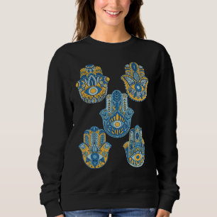 Hand of Hamsa Eye Religion Hinduism Fatima Arabic Sweatshirt