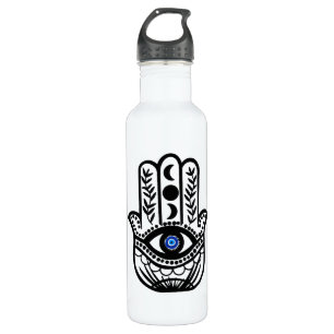 Hand of Hamsa Fatima Evil Eye 710 Ml Water Bottle