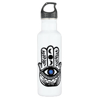 Hand of Hamsa Fatima Evil Eye 710 Ml Water Bottle