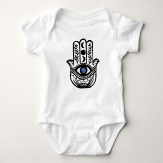 Hand of Hamsa Fatima Evil Eye Baby Bodysuit
