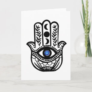 Hand of Hamsa Fatima Evil Eye Card