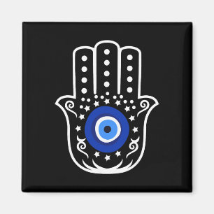 Hand Of Hamsa Fatima Turkish Tiger Eye Evil Protec Magnet