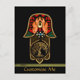 Hand of Hamsa feat: Tree of Life Postcard