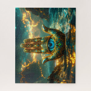 HAND OF HAMSA – HAND OF FATIMA – ZEN BUDDHISM JIGSAW PUZZLE