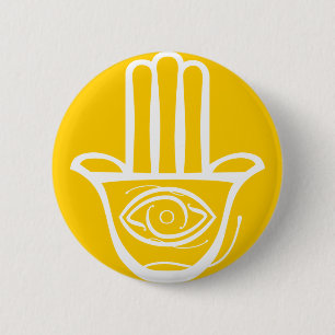 Hand of Miriam (Hamsa) 6 Cm Round Badge