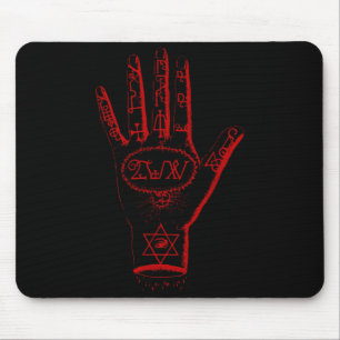 Hand of Mysteries Satanic Pentagram Sigil of Mouse Pad