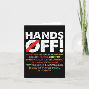 Hand Off My Medicare And Social Security Protest 2 Card