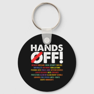 Hand Off My Medicare And Social Security Protest 2 Key Ring