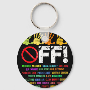 Hand Off My Social Security And Medicare Protest 2 Key Ring