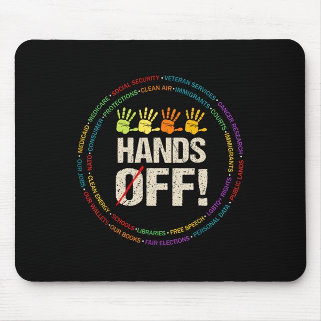 Hand Off My Social Security And Medicare Protest 2 Mouse Pad (Front)