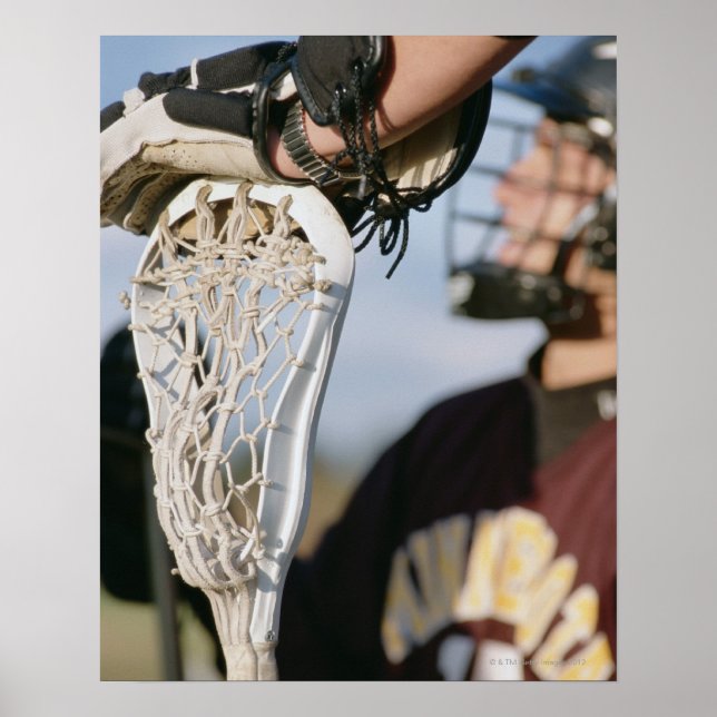 Hand on a Lacrosse Stick Poster (Front)