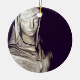 hand on heart ceramic tree decoration