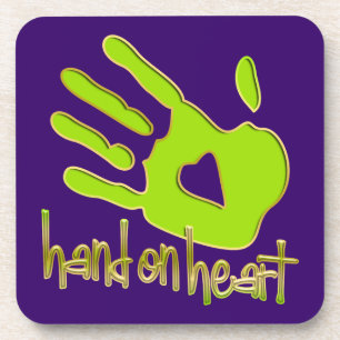 hand on heart coaster