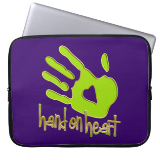hand on heart laptop sleeve
