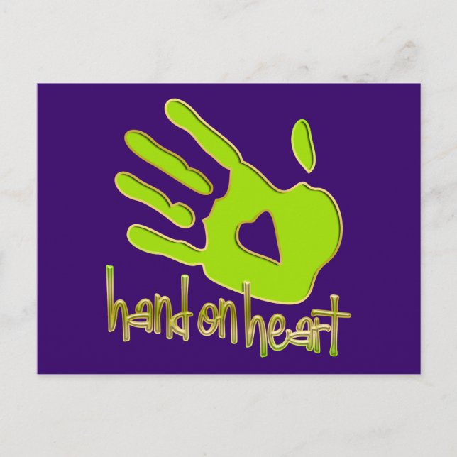 hand on heart postcard (Front)