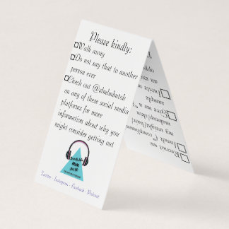 Hand-out checklist card