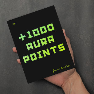 Hand-painted + 1000 Aura points Holiday Postcard
