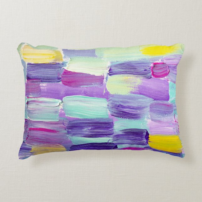 Hand Painted Abstract Art Background Decorative Cushion (Front)