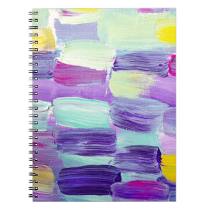 Hand Painted Abstract Art Background Notebook