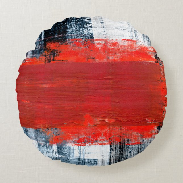  hand painted abstract backgroundart,abstract,pain round cushion (Front)