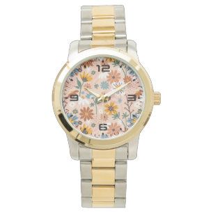 Hand-Painted Abstract Floral Pattern-23136 Watch