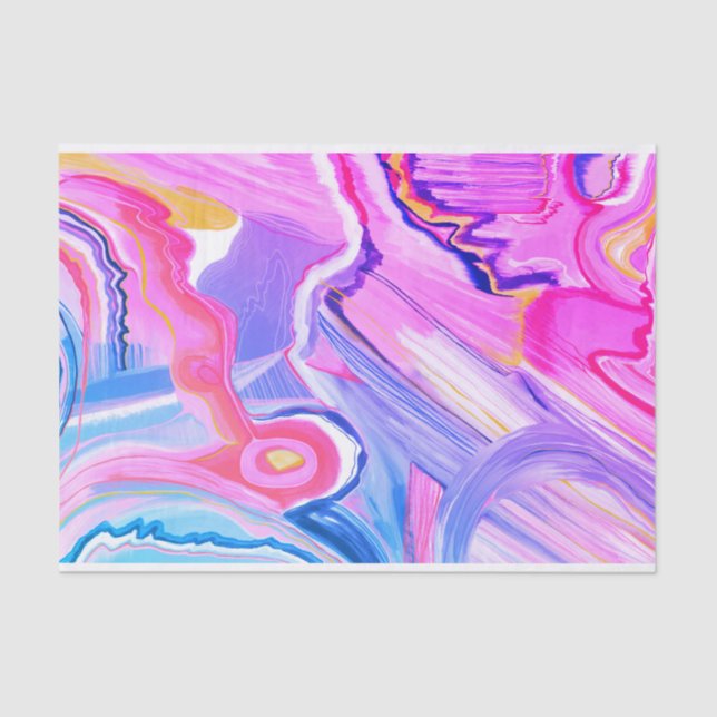 Hand Painted Abstract Painting Gift Tissue Paper (Front)