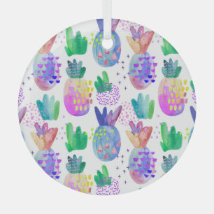 Hand-painted autumn flowers, seamless pattern. glass tree decoration