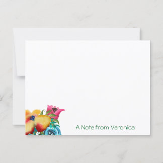 Hand-painted BLOOM Spring Floral Blossoms Postcard