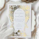 Hand-Painted Blue Floral Baroque Border<br><div class="desc">This elegant wedding invitation showcases an intricate, hand-painted floral design in soft blue, featuring a baroque-style border that elegantly frames the couple's names and wedding details. The delicate floral motifs add a sense of vintage charm, while the modern serif typography provides a contemporary touch. The back of the card features...</div>