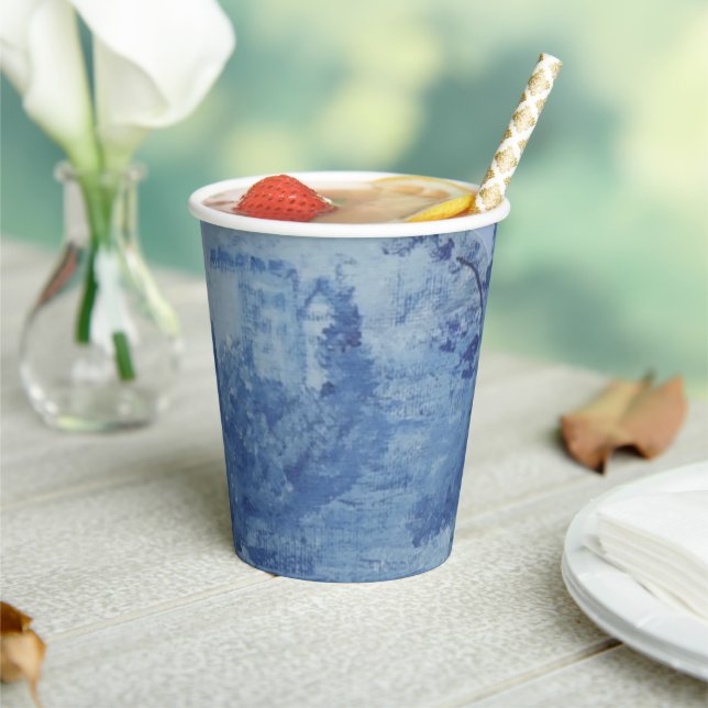 Hand Painted Blue White Willow Ginger Jar Jars Paper Cups (Insitu)