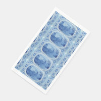 Hand Painted Blue Willow Toile Paper  Paper Guest 