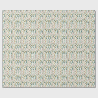 Hand-Painted Blush Floral Botanical Flower Pattern Wrapping Paper