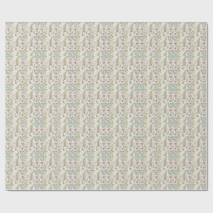 Hand-Painted Blush Flower Botanical Floral Pattern Wrapping Paper
