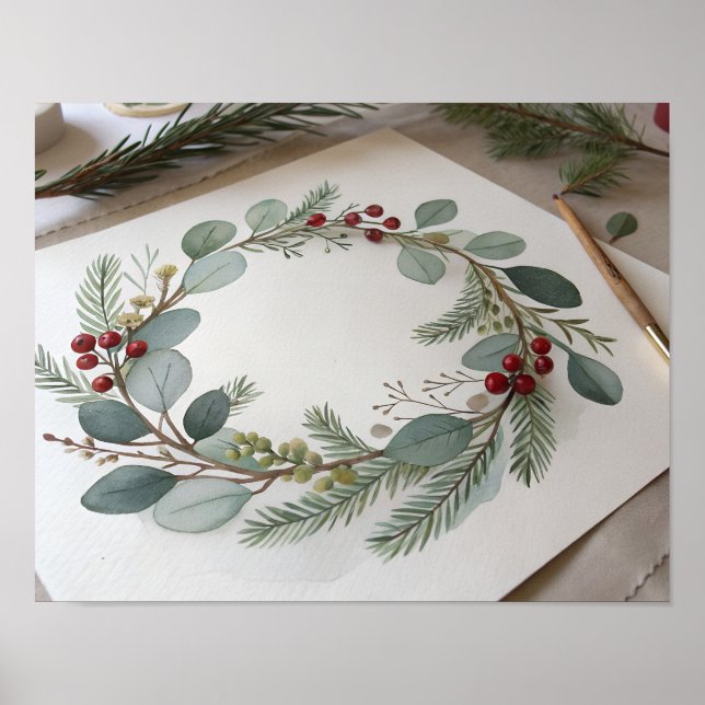 Hand-Painted Botanical Poster (Front)