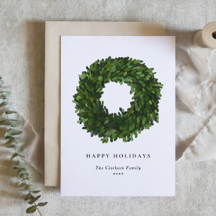 Hand Painted Boxwood Wreath Holiday