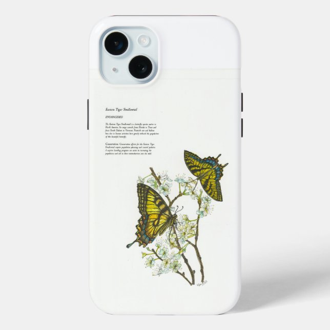 Hand painted butterfly phone case (Back)