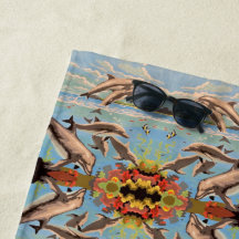 Hand Painted By Number Dolphins | Mirror Tiled |