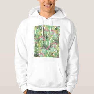 Hand Painted Cactus: Desert Green Hoodie