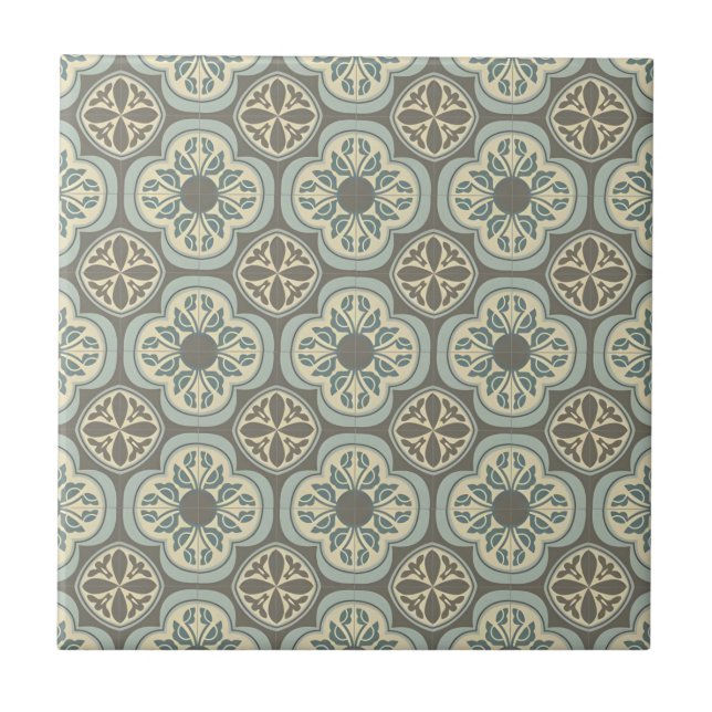 hand painted ceramic elegant tiles (Front)